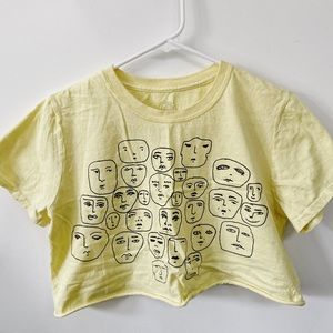 Yellow Picasso face shirt from urban outfitters